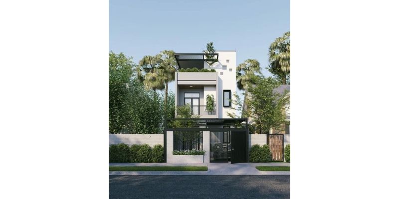 Không gian xanh hòa quyện cùng mẫu nhà 3 tầng 4x20m