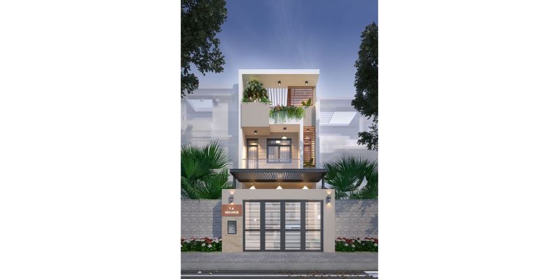 Nhà 3 tầng 4x20m mái bằng