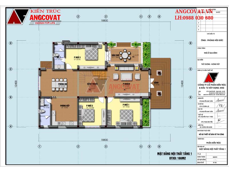 Công năng khu vực tầng 1 nhà 1.5 tầng