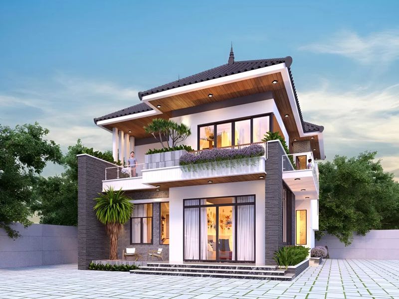 Không gian sống đẹp mắt của công trình nhà 1.5 tầng