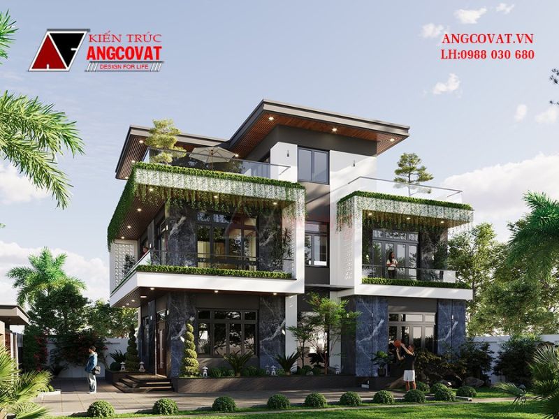 Kiến trúc nhà 3 tầng sang trọng và đẳng cấp