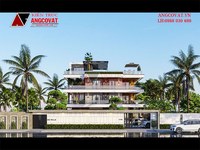 Kiến trúc biệt thự 3 tầng đẳng cấp tại Long An