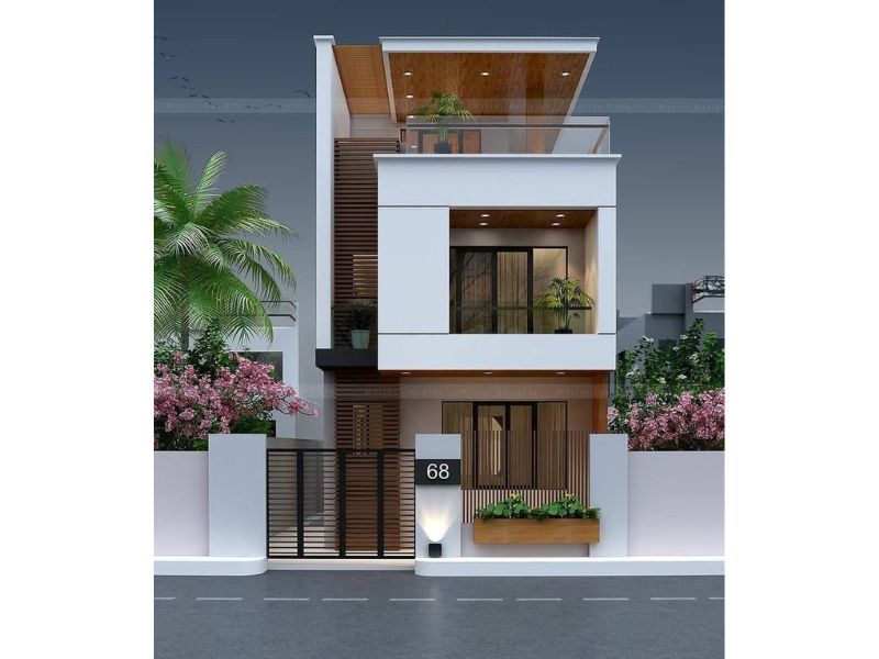 Kiến trúc biệt thự 3 tầng hiện đại 200m2.