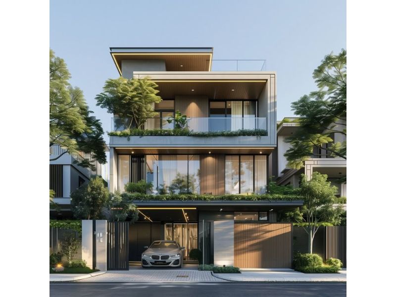 Nhà biệt thự 3 tầng kiến trúc hiện đại