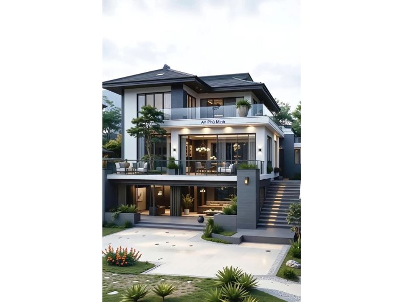 Biệt thự 3 tầng có sân vườn rộng