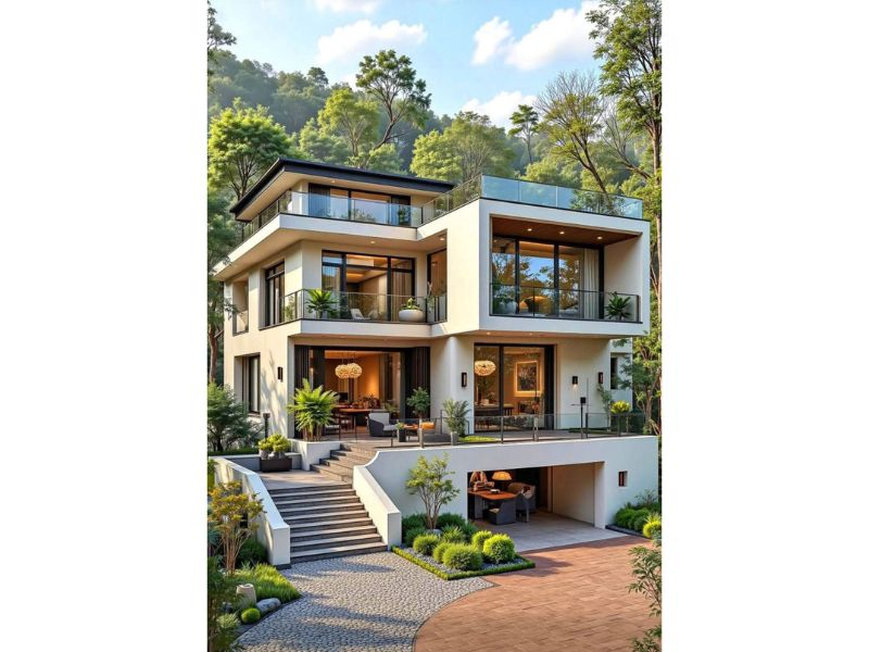 Nhà biệt thự 3 tầng có gara ô tô