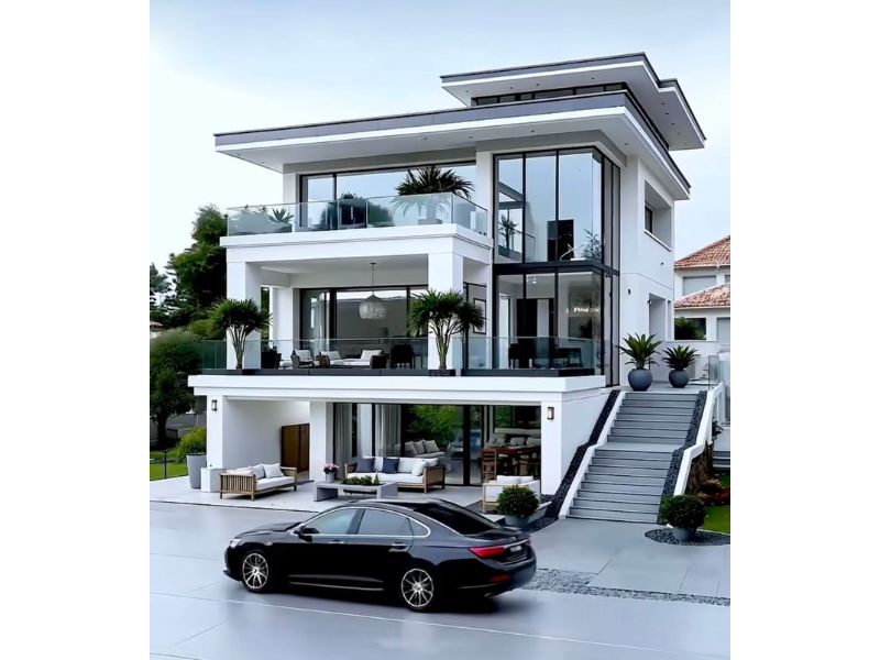 Nhà đẹp 3 tầng mái bằng 400m2