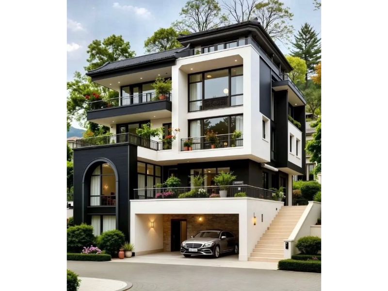 Kiến trúc biệt thự 3 tầng mái Nhật đẳng cấp