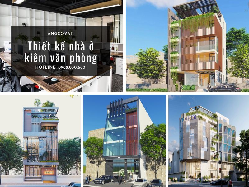 Thiết kế nhà ở kiêm văn phòng đẹp, hiện đại 