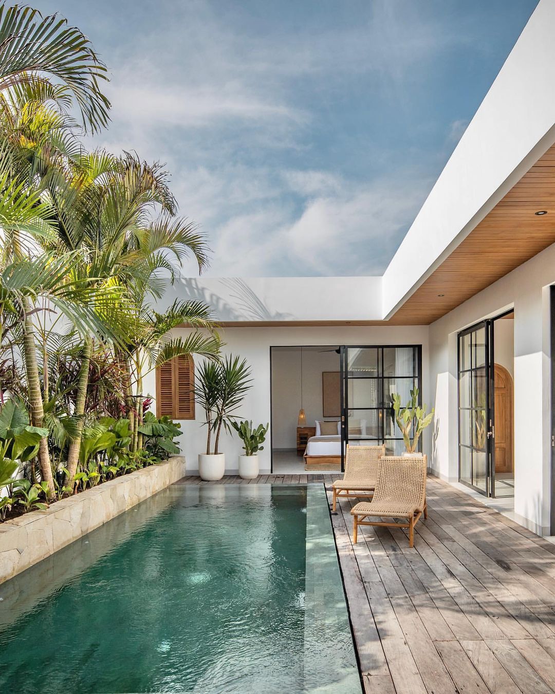 mẫu nhà 1 tầng gần gũi thiên nhiên phong cách kiến trúc tropical