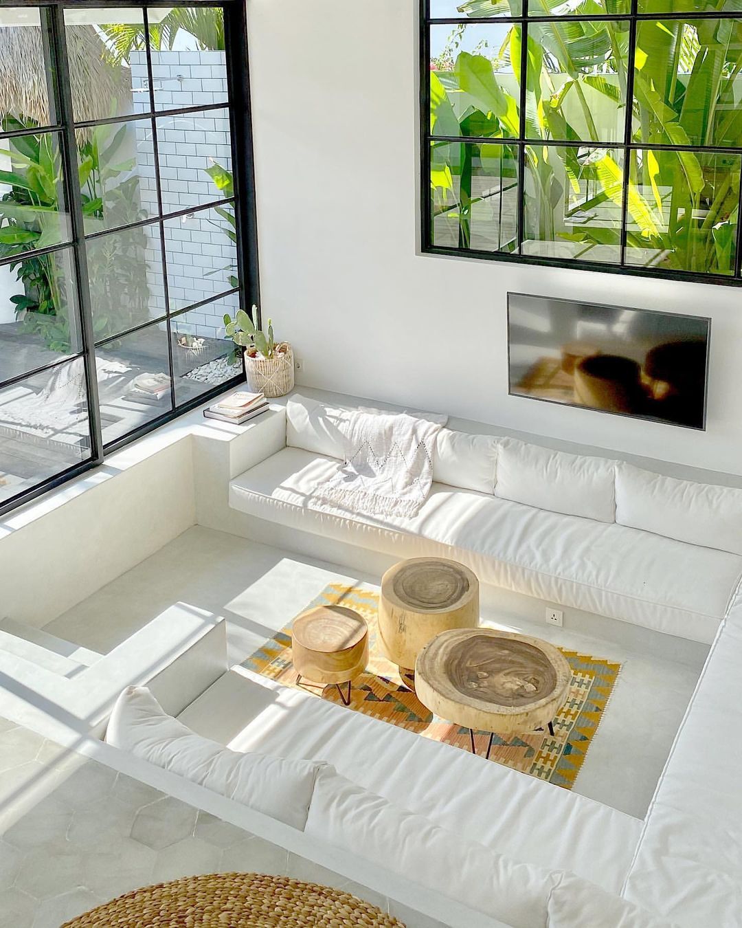 nội thất phòng khách phong cách kiến trúc tropical