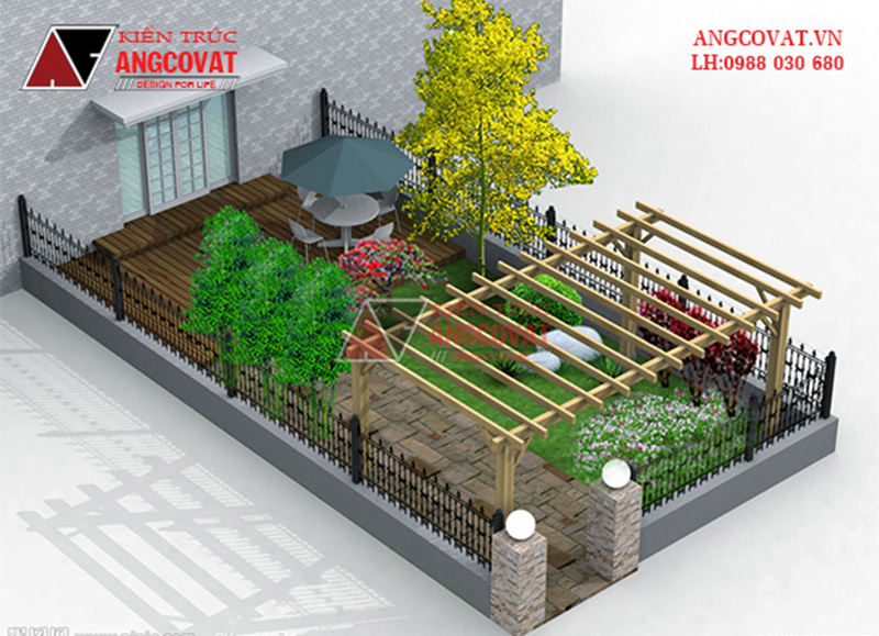 mẫu thiết kế sân vườn biệt thự đẹp