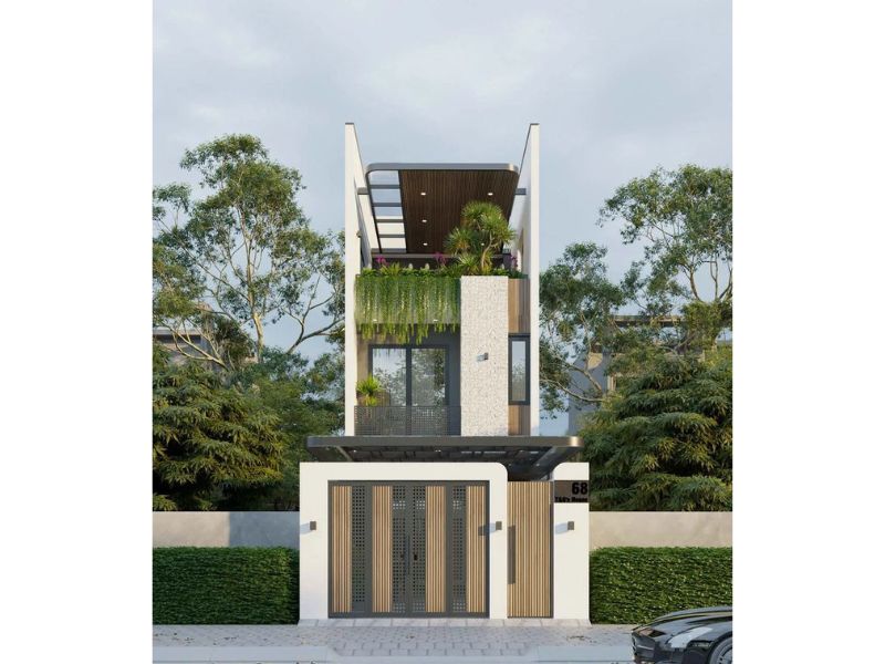 Xây nhà 1 trệt 2 lầu 4x15 vừa đẹp vừa tiện nghi