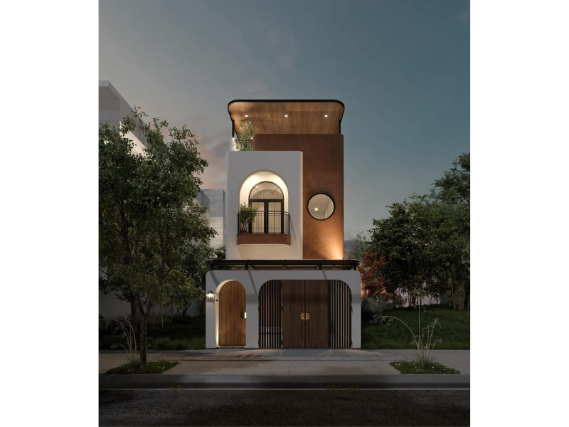 Mặt tiền nhà 1 trệt 1 lầu thiết kế tối giản mà tinh tế 