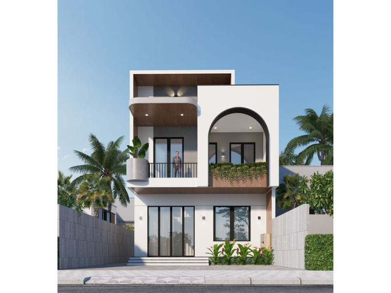 Mẫu nhà 1 trệt 1 lầu 4 phòng ngủ 1 phòng thờ 7x12m đáng xây năm nay 