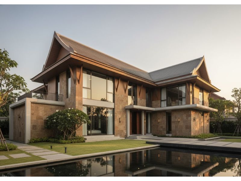 Kiến trúc biệt thự 2 tầng mái thái