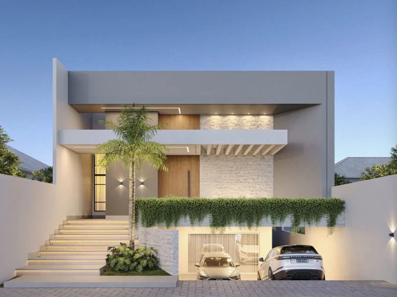 Biệt thự 2 tầng có tầng hầm để xe rộng 200m2