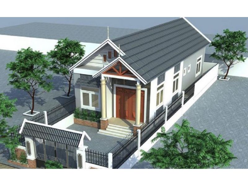 Thiết kế nhà cấp 4 6x25 3 phòng ngủ phù hợp cho gia đình 4 - 5 thành viên