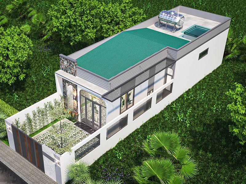Nhà ống 1 tầng 6x25 3 phòng ngủ có thiết kế tối ưu đảm bảo ánh sáng và thông gió tốt