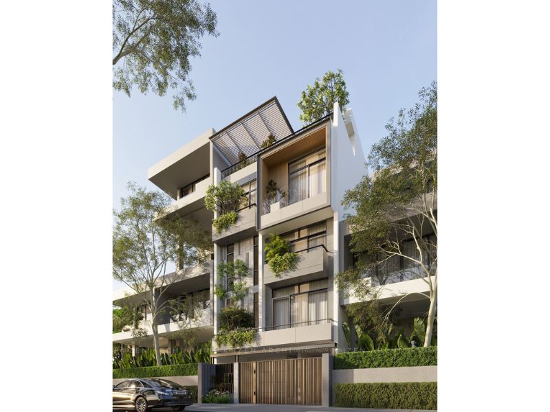 Nhà 4 tầng mặt tiền 10m 3 phòng ngủ có tầng trệt kinh doanh