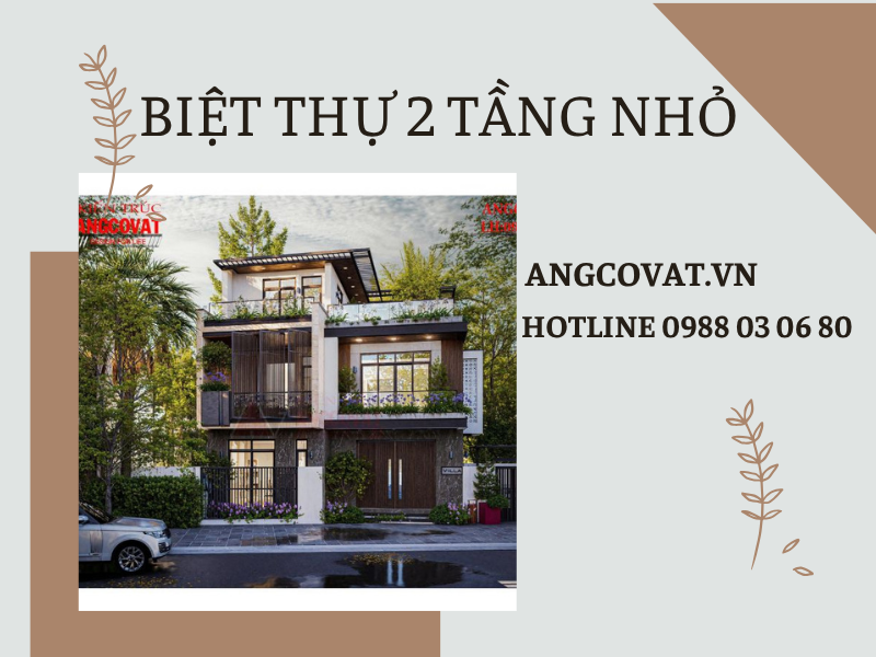thiết kế biệt thự 2 tầng trên đất nhỏ