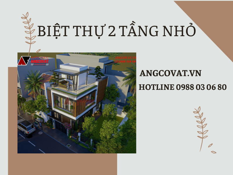 thiết kế biệt thự 2 tầng trên đất nhỏ