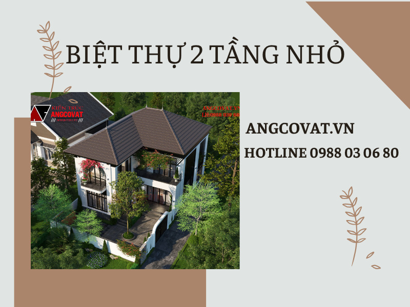 thiết kế biệt thự 2 tầng trên đất nhỏ