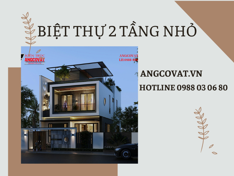 thiết kế biệt thự 2 tầng trên đất nhỏ