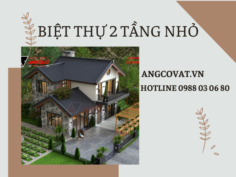 thiết kế biệt thự 2 tầng trên đất nhỏ
