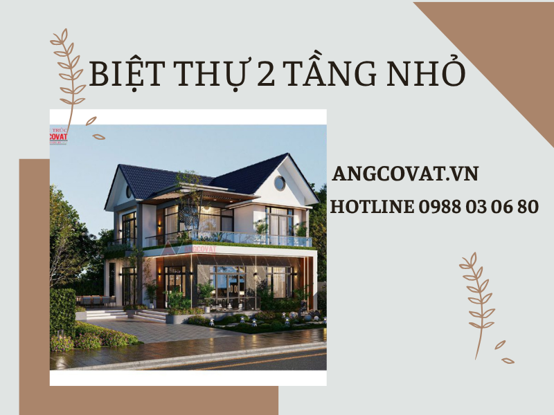thiết kế biệt thự 2 tầng trên đất nhỏ