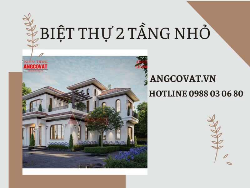 thiết kế biệt thự 2 tầng trên đất nhỏ