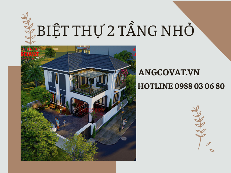 thiết kế biệt thự 2 tầng trên đất nhỏ