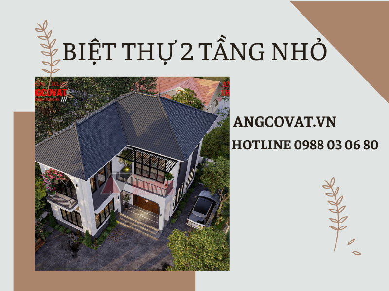 thiết kế biệt thự 2 tầng trên đất nhỏ