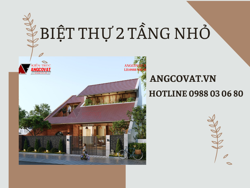 thiết kế biệt thự 2 tầng trên đất nhỏ