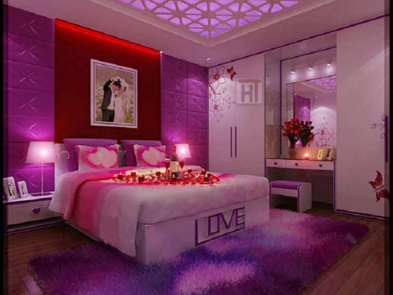 thiết kế phòng ngủ cho vợ chồng mới cưới lãng mạn