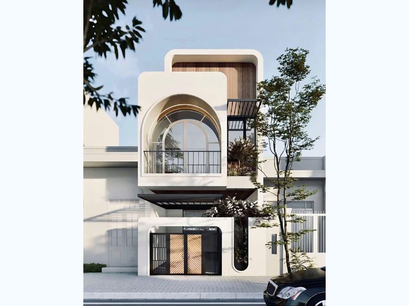 Mẫu nhà ngang 6m 2 tầng hiện đại, sang trọng