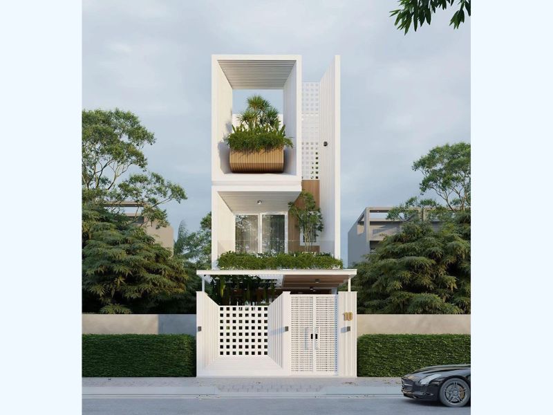 Nổi bật vẻ đẹp sang trọng và thu hút với mẫu nhà ngang 6m 