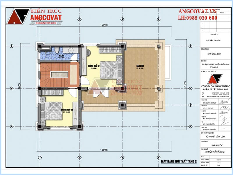Mặt bằng tầng 1: Thiết kế nhà 90m2 3 phòng ngủ kiến trúc tân cổ điển