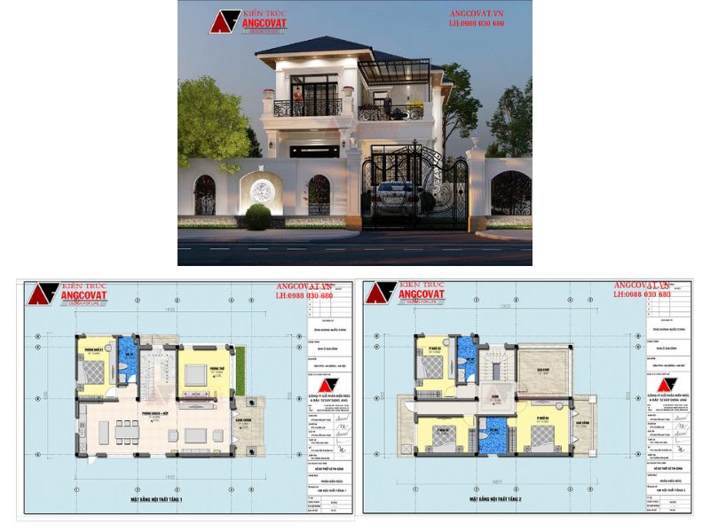 Biệt thự 2 tầng tân cổ điển tại Hưng Yên