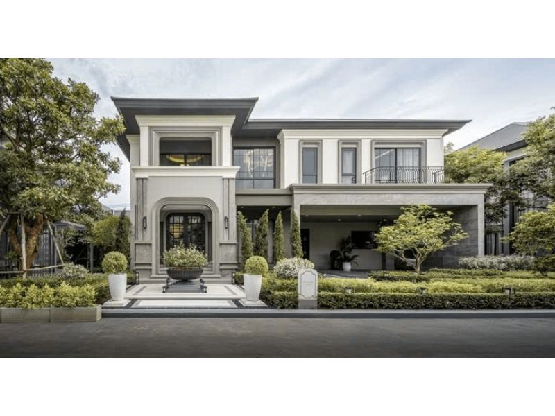 Biệt thự 2 tầng có hệ thống gara tích hợp tầng 1