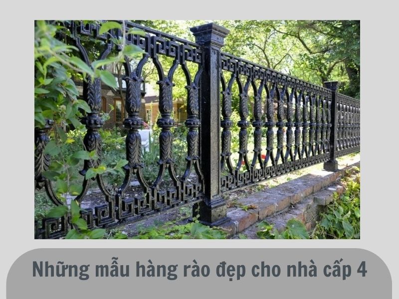 những mẫu hàng rào đẹp cho nhà cấp 4 bằng sắt cổ điển đẹp