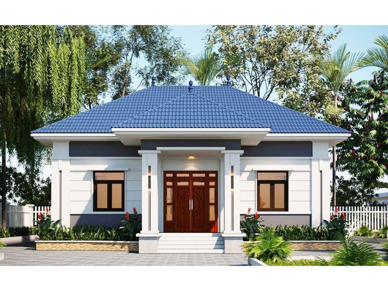 Thiết kế nhà cấp 4 nhẹ nhàng tinh tế