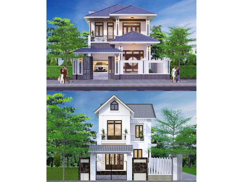 Nhà hiện đại có sân vườn rộng mặt tiền 8m đẳng cấp