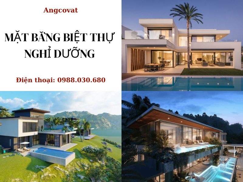 Tổng hợp các mẫu mặt bằng biệt thự nghỉ dưỡng đẹp mắt