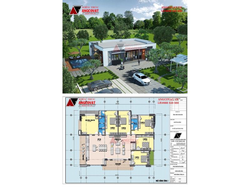 Mẫu biệt thự nghỉ dưỡng phong cách hiện đại 300m2