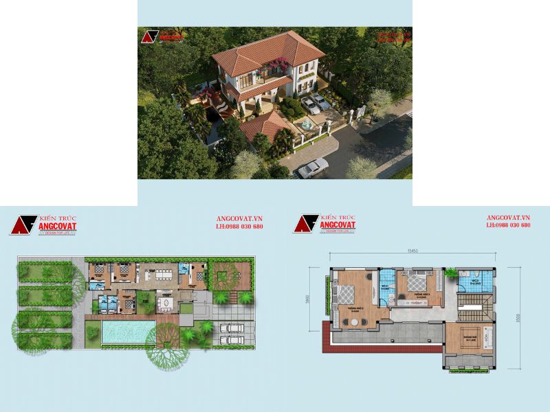 Công trình biệt thự nghỉ dưỡng 2 tầng địa trung hải