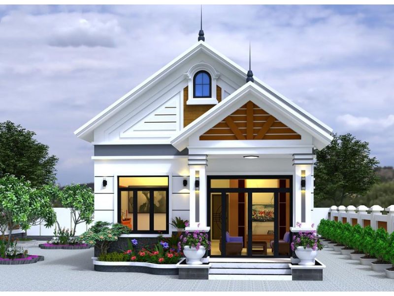 Tham khảo mẫu nhà cấp 4 kinh doanh với cửa kính tối ưu ánh sáng