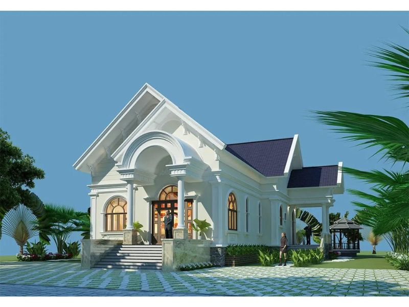 Thiết kế nhà cấp 4 mái Thái kết hợp kinh doanh hiệu quả