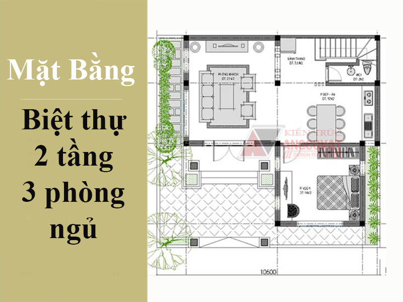Thiết kế nhà 2 tầng 3 phòng ngủ 8x11 ở Thanh Hóa M231