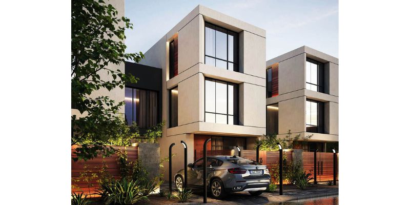 Nhà phố 2 tầng có hầm để xe riêng bên cạnh